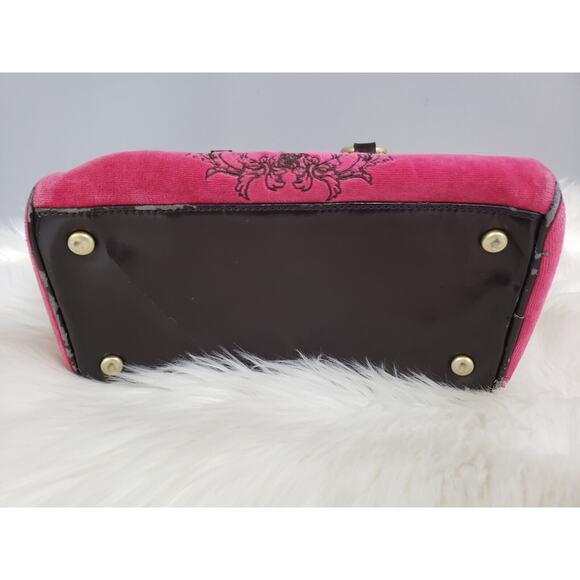 Vintage Juicy Couture Bowler Bag‎ Y2K Pink Velvet - Picture 7 of 11
